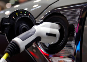 Borne de recharge installée par STE Electricité